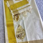 Swarnam Golden Foil Kasavu Set Mundu | The Pearl Cart
