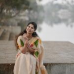 Gopuram Multi Colour Temple Golden Tissue Saree | The Pearl Cart