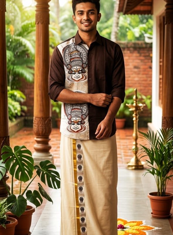 Kathakali One Side Printed Shirt | The Pearl Cart