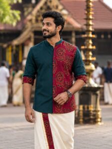 Ethnic Paisley Printed Shirt Combo
