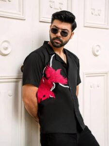 Premium Cotton Artistic Printed Half Sleeve Shirt